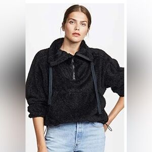 Free People Movement Bug Sky Black Quarter Zip fleece XS